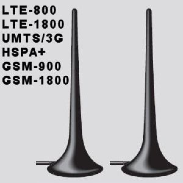 MIMO-Set Magnethaftantennen 2 x 2 dBi für LTE-800 und LTE-1800 sowie 3G + 2G