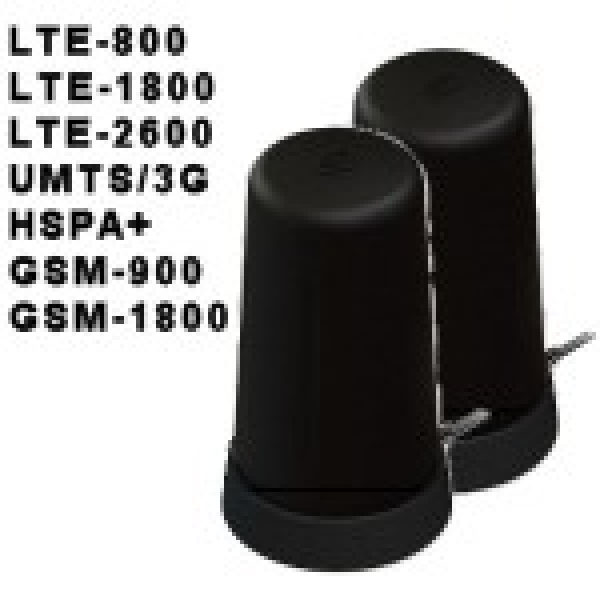 MIMO-Set Panorama LPBEM-6-60 Breitband-Magnethaftantenne mit 5 dBi Gewinn für alle 5G-/LTE-Frequenzen, 3G + 2G